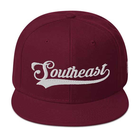 Southeast Snapback - Burgundy/White